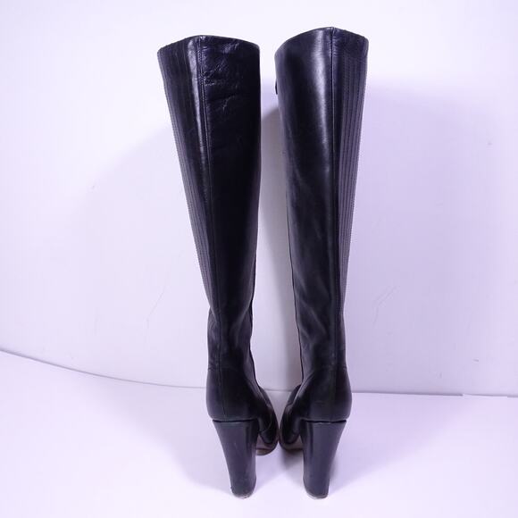 Theory Women's Eames Atello Leather Boot Tall Boots Sz 38 Black - Picture 9 of 12